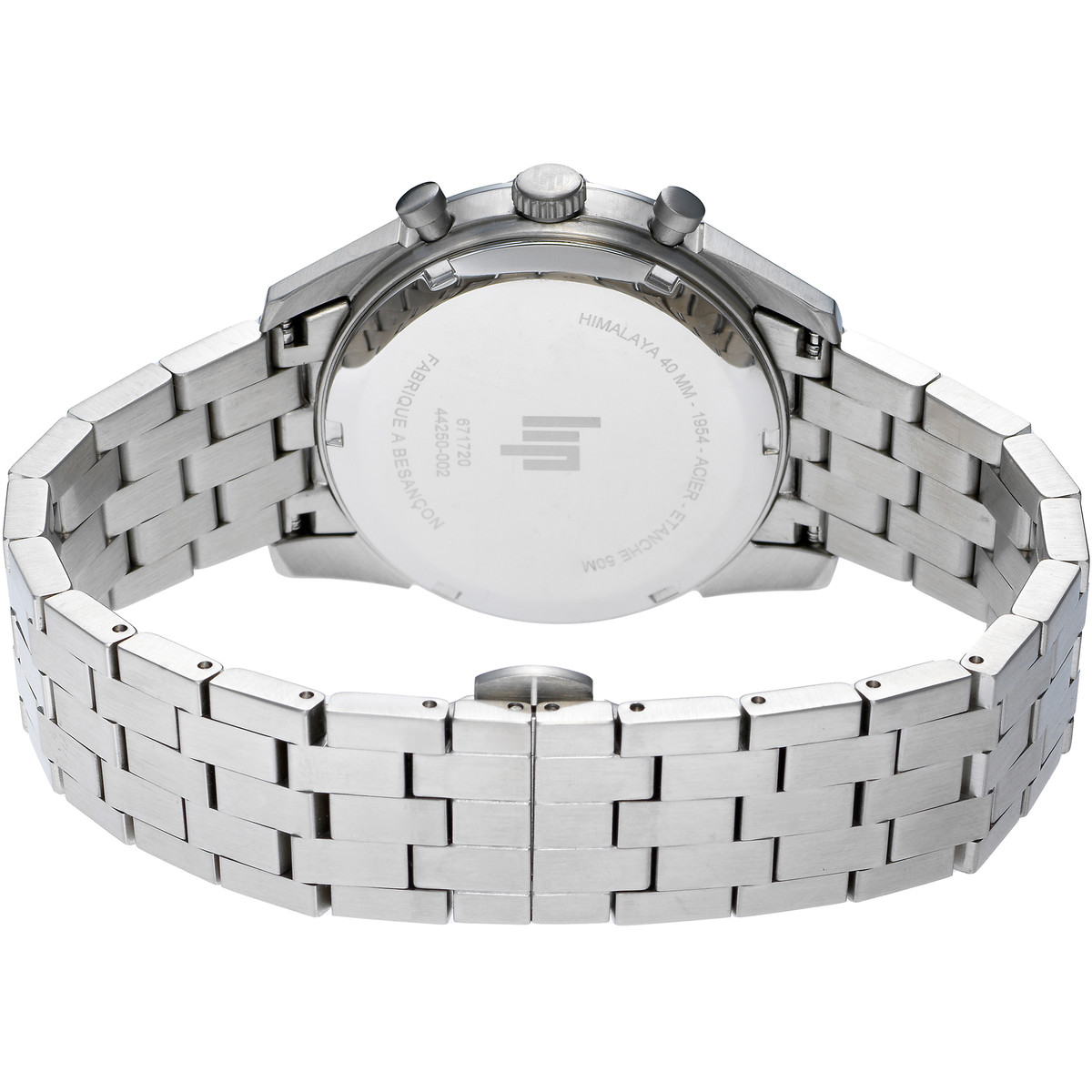 LIP analog men's watch, silver metal bracelet - view 3