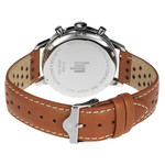 Montre LIP homme analogique, bracelet cuir marron - vue 3