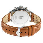Montre LIP homme analogique, bracelet cuir marron - vue 3