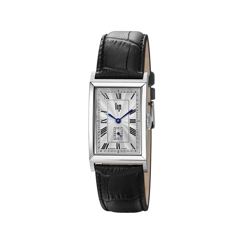 Montre LIP homme analogique, bracelet cuir noir - vue 1