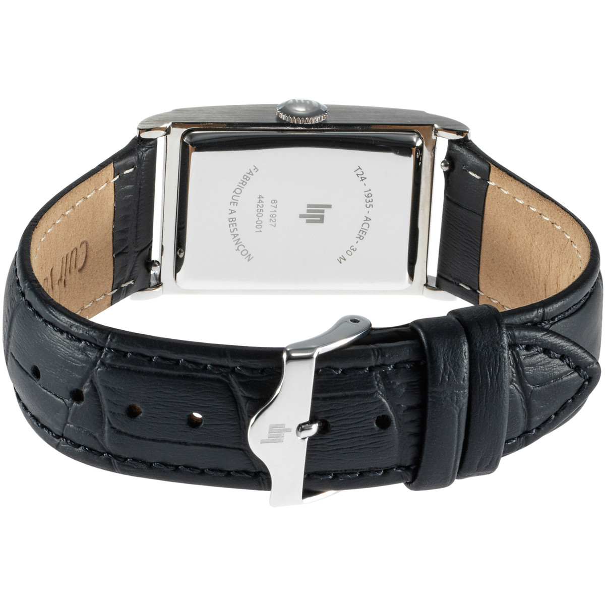 Montre LIP homme analogique, bracelet cuir noir - vue 3