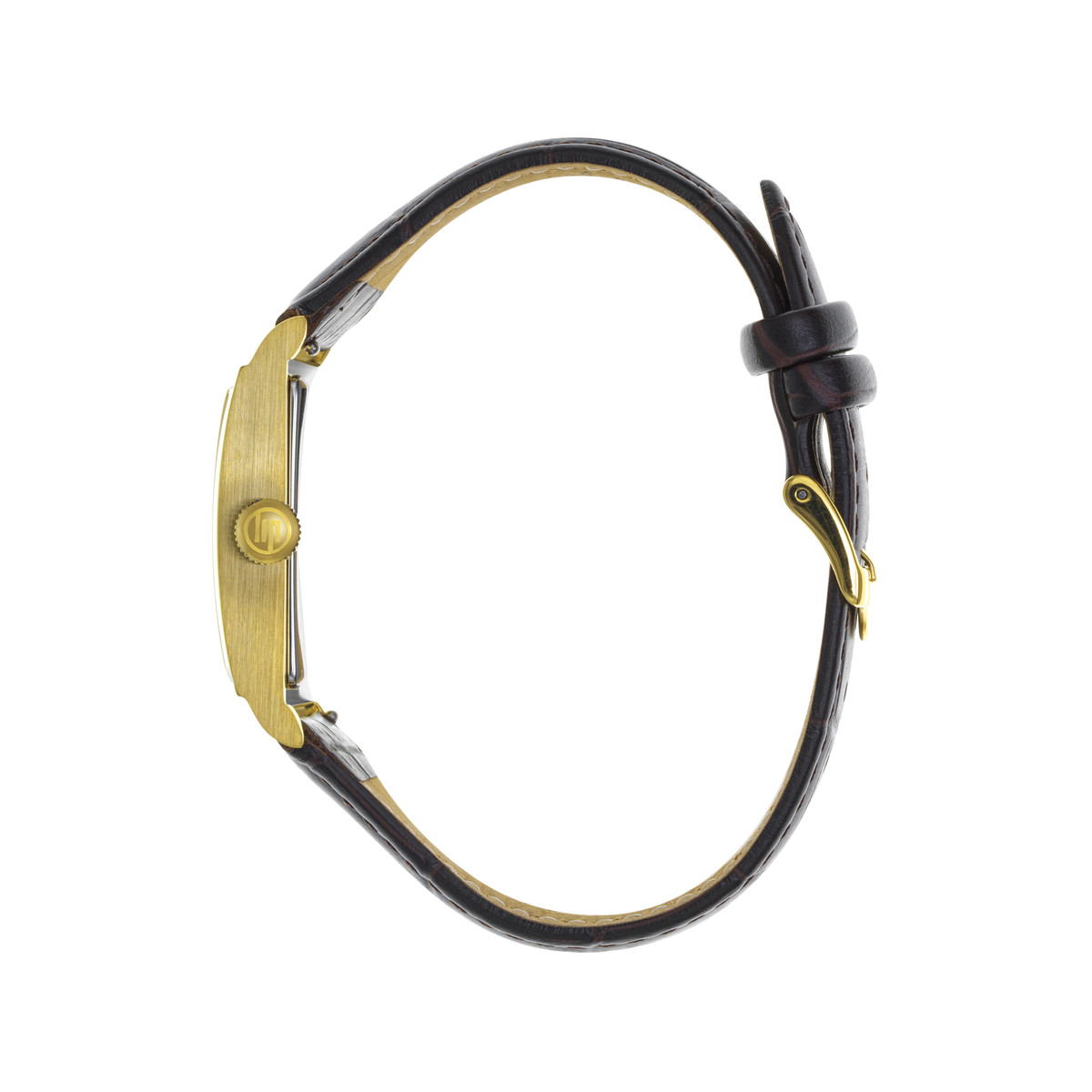 Montre LIP homme analogique, bracelet cuir marron - vue 2