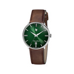 Montre LIP homme analogique, bracelet cuir marron - vue 1