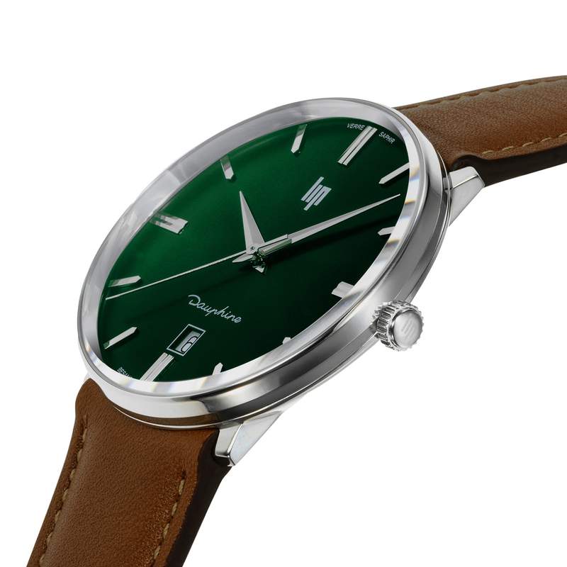 Montre LIP homme analogique, bracelet cuir marron - vue D2