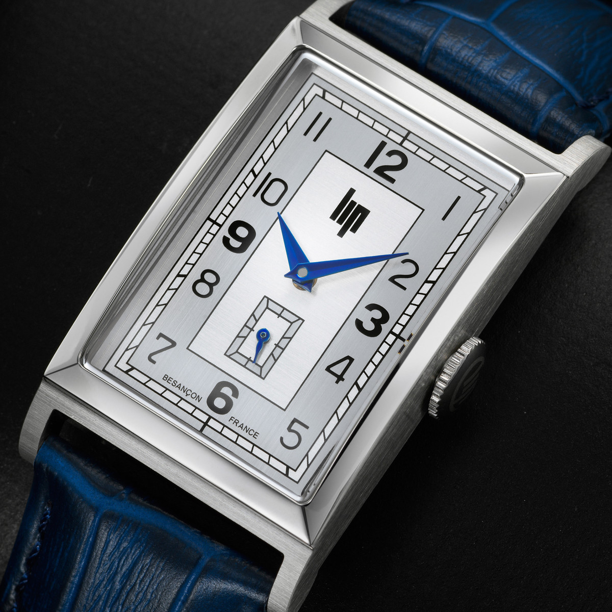 Montre LIP homme analogique, bracelet cuir bleu - vue D1