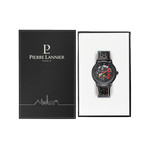 Montre PIERRE LANNIER paddock homme automatique, bracelet cuir noir - vue D1