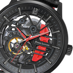 Montre PIERRE LANNIER paddock homme automatique, bracelet cuir noir - vue D2