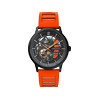 Montre PIERRE LANNIER paddock homme automatique, bracelet caoutchouc orange - vue V1