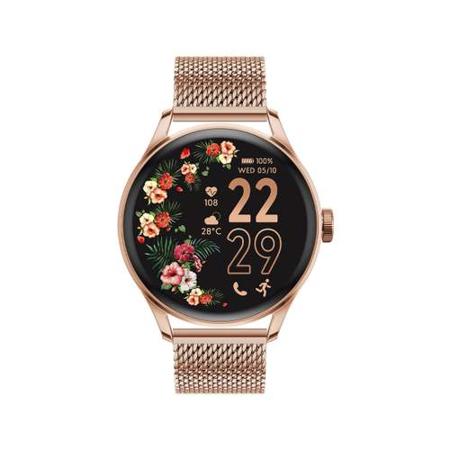 ICE WATCH ice smart digitaal dameshorloge, roze roestvrijstalen armband