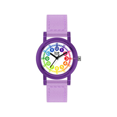 ICE WATCH ice learning analoog herenhorloge, paarse nylon band