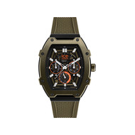 Montre ICE WATCH ice boliday - khaki black homme analogique, bracelet silicone vert