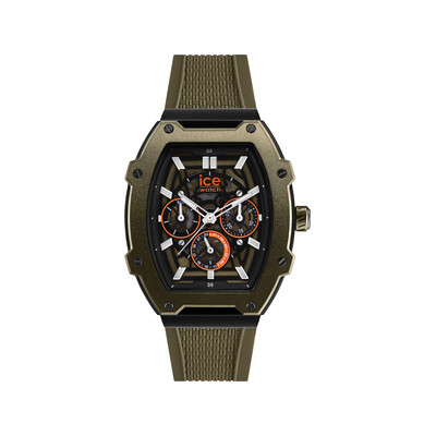 Montre ICE WATCH ice boliday - khaki black homme analogique, bracelet silicone vert - vue 1