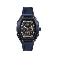 Montre ICE WATCH ice boliday - gold blue skel homme analogique, bracelet silicone bleu