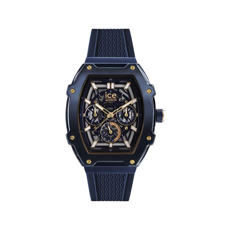 Montre ICE WATCH ice boliday - gold blue skel homme analogique, bracelet silicone bleu - vue 1