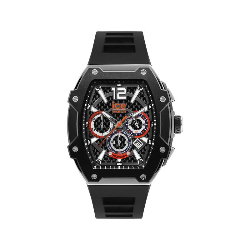 Montre ICE WATCH ice boliday - black silver homme analogique, bracelet silicone noir - vue 1
