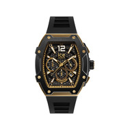 Montre ICE WATCH ice boliday - black gold homme analogique, bracelet silicone noir