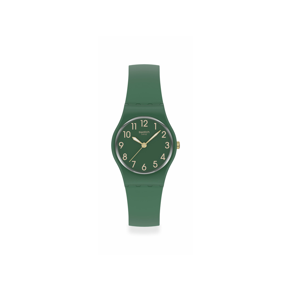 Montre SWATCH essentials homme bracelet matériau biosourcé vert