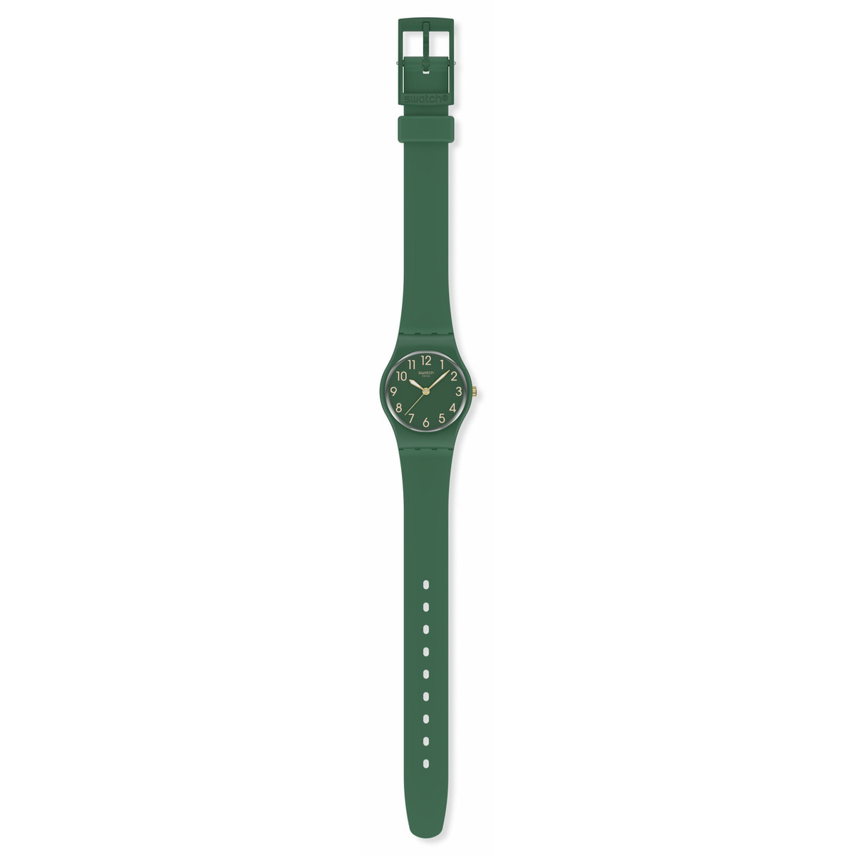 Montre SWATCH essentials homme bracelet matériau biosourcé vert - vue D1