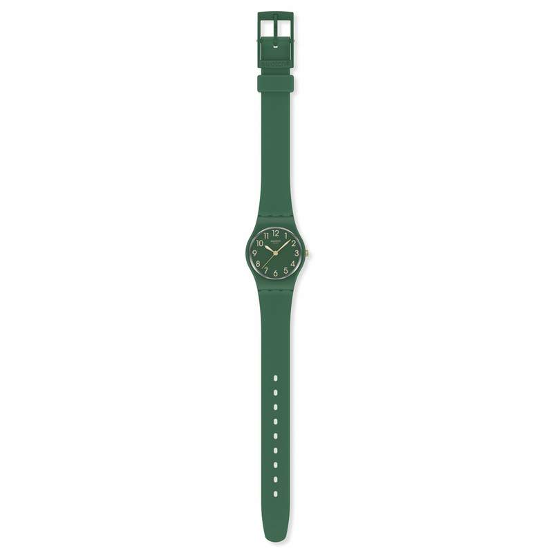 Montre SWATCH essentials homme bracelet matériau biosourcé vert - vue D1