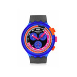 Montre SWATCH neon homme bracelet matériau biosourcé noir - vue 1