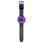 Montre SWATCH neon homme bracelet matériau biosourcé noir - vue D1