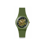Montre SWATCH essentials homme bracelet matériau biosourcé vert - vue 1