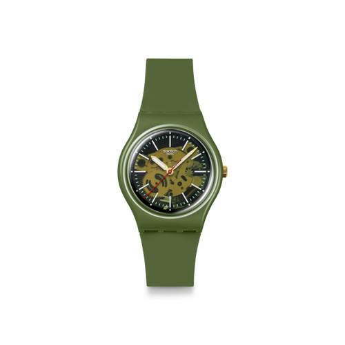 Montre SWATCH essentials homme bracelet matériau biosourcé vert