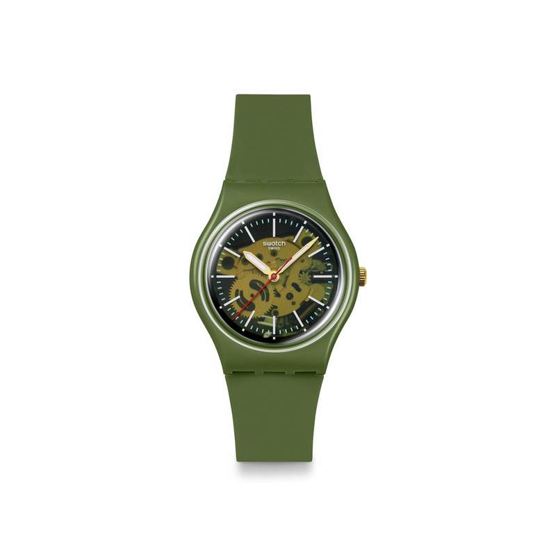Montre SWATCH essentials homme bracelet matériau biosourcé vert - vue 1