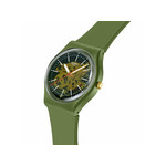 SWATCH essentiële heren horlogeband groen bio-based materiaal - bekijk 2