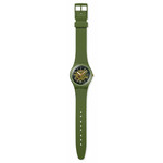 SWATCH essentials herenhorloge met armband van groen materiaal van biologische oorsprong - bekijk D1