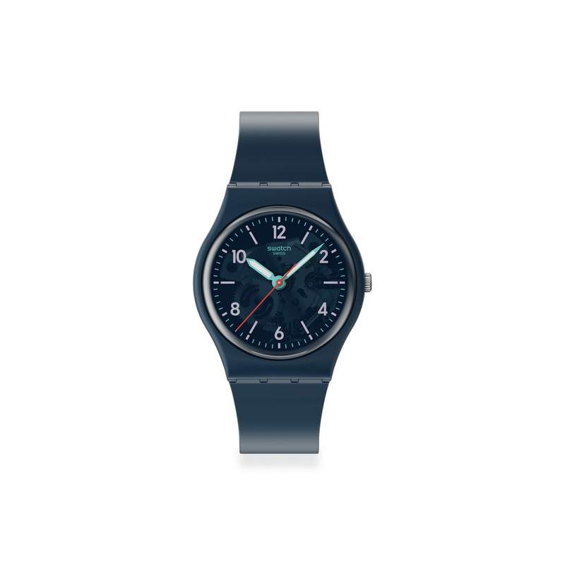Montre SWATCH essentials homme bracelet matériau biosourcé bleu - vue 1
