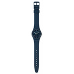 Montre SWATCH essentials homme bracelet matériau biosourcé bleu - vue D1