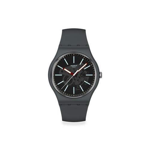 Montre SWATCH essentials homme bracelet matériau biosourcé gris