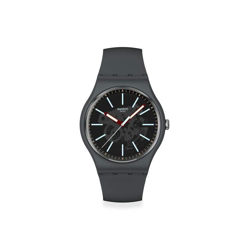 Montre SWATCH essentials homme bracelet matériau biosourcé gris - vue 1