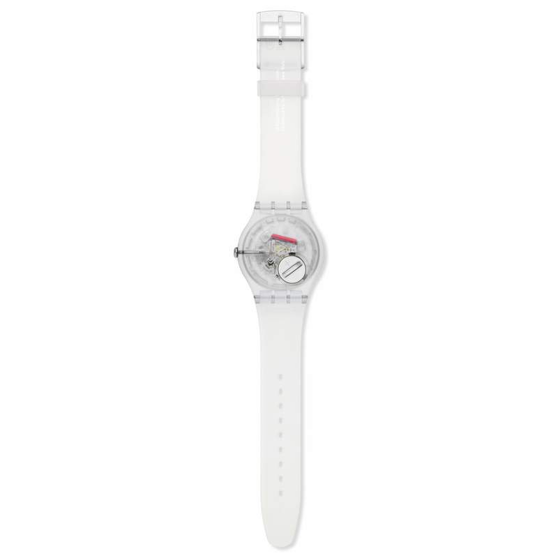 Montre SWATCH break free homme bracelet silicone transparent - vue D2