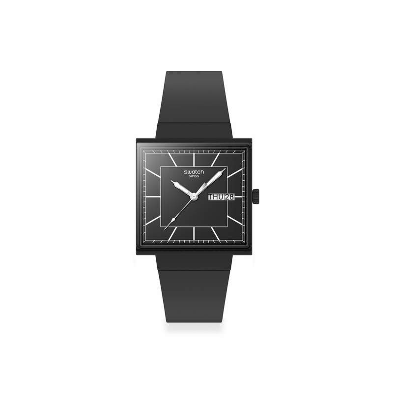 Montre SWATCH essentials homme bracelet matériau biosourcé noir - vue 1