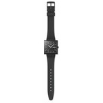 Montre SWATCH essentials homme bracelet matériau biosourcé noir - vue D1