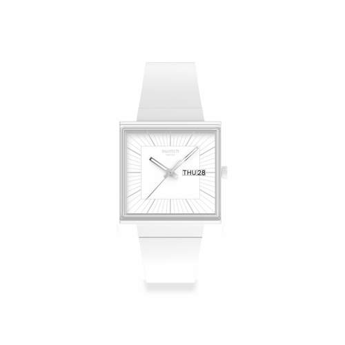 Montre SWATCH essentials homme bracelet silicone blanc