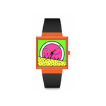 Montre SWATCH break free homme bracelet matériau biosourcé noir - vue 1