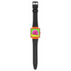 Montre SWATCH break free homme bracelet matériau biosourcé noir - vue VD1