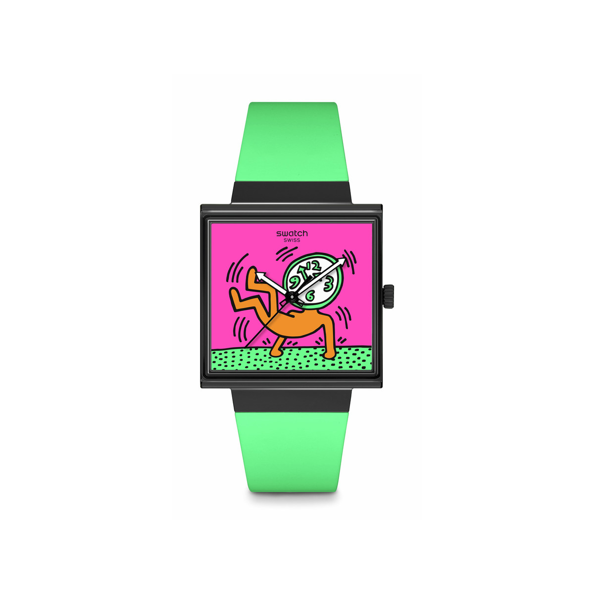 Montre SWATCH break free homme bracelet silicone vert