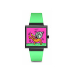 Montre SWATCH break free homme bracelet silicone vert - vue 1