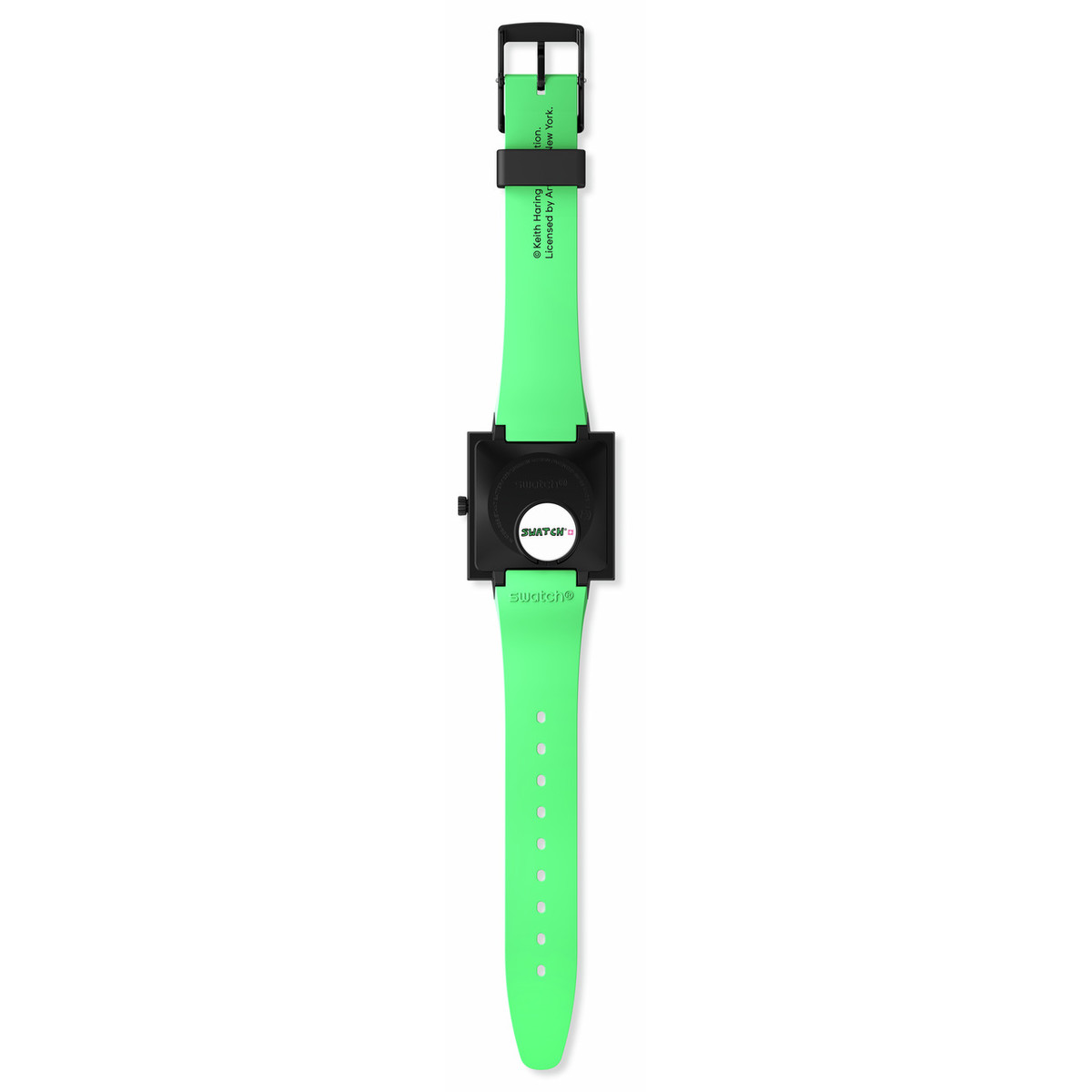 Montre SWATCH break free homme bracelet silicone vert - vue D2