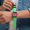 Montre SWATCH break free homme bracelet silicone vert - vue Vporté 3