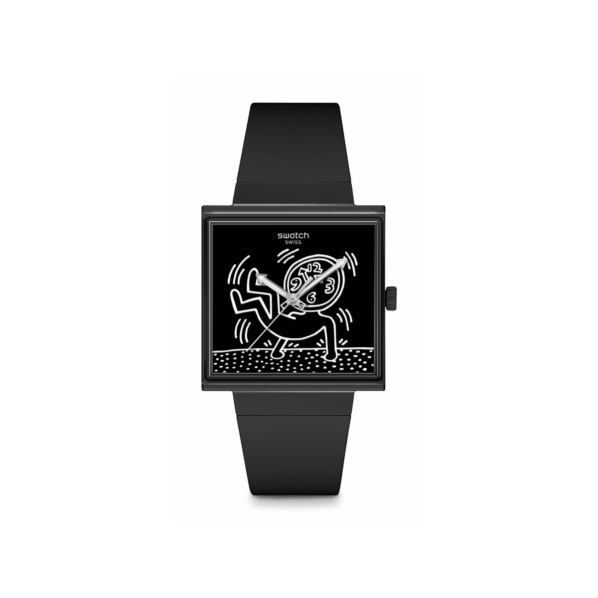 Montre SWATCH break free homme bracelet matériau biosourcé noir