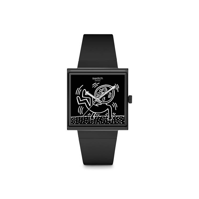Montre SWATCH break free homme bracelet matériau biosourcé noir - vue 1