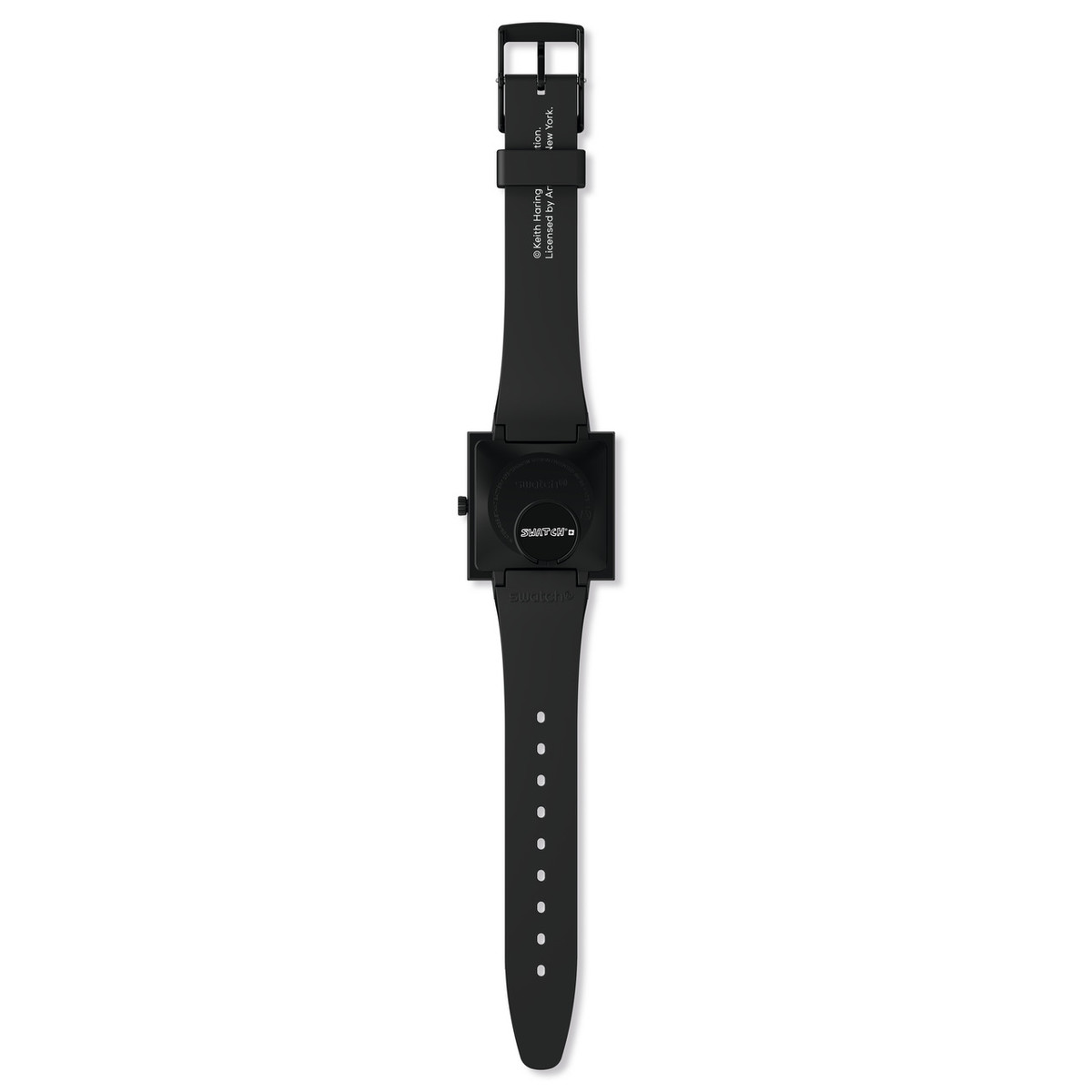 Montre SWATCH break free homme bracelet matériau biosourcé noir - vue D2