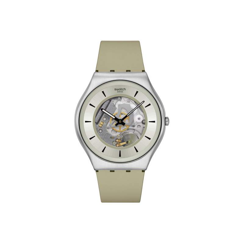 Montre SWATCH holiday collection homme bracelet silicone beige - vue 1