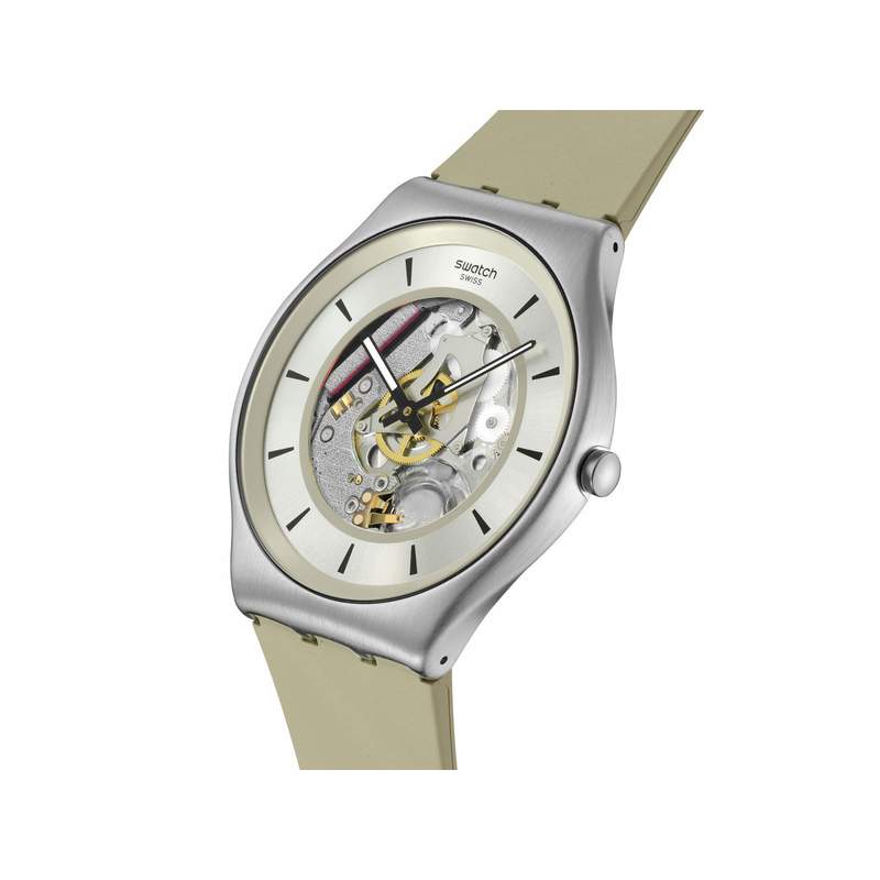 Montre SWATCH holiday collection homme bracelet silicone beige - vue 2