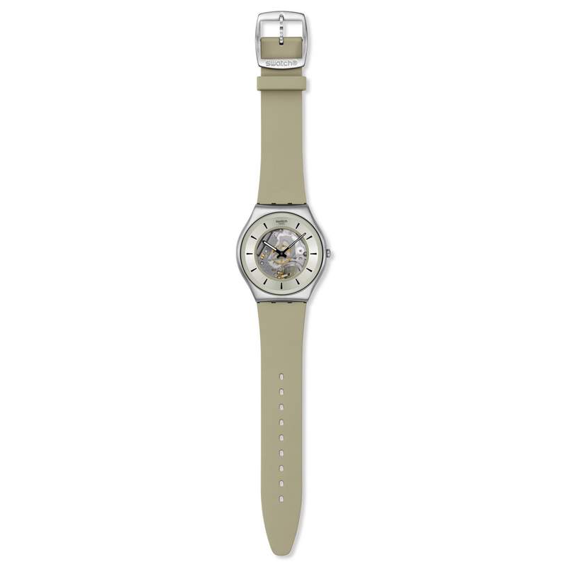 Montre SWATCH holiday collection homme bracelet silicone beige - vue D1